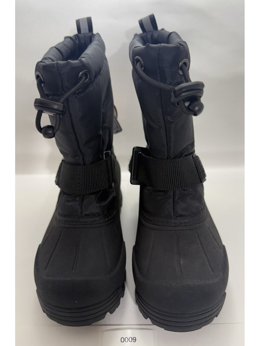 Northside kids Black Leather Insulated Water Resistant Mid-Calf Snow Boots 10